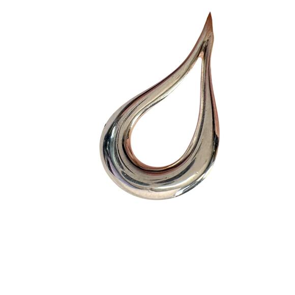 Tiffany and Co Small Elsa Peretti Teardrop Pendant Necklace 18" - Sterling - Picture 4 of 12